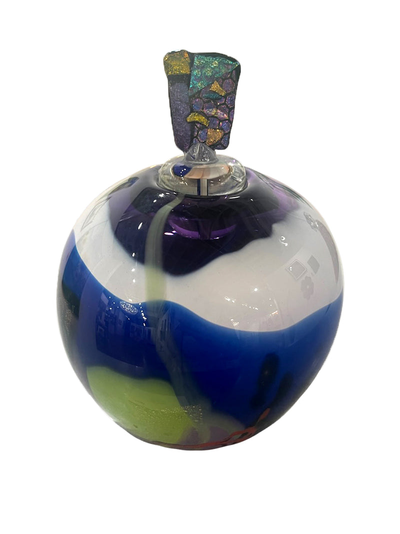 Multicolored Lidded Vase