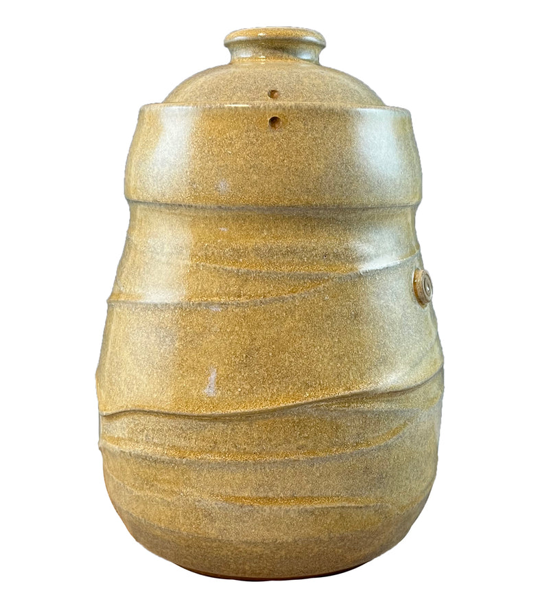 Wheel-Thrown Jar in Oatmeal Glaze