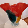 Multicolored Glass Fluted Bowl #108
