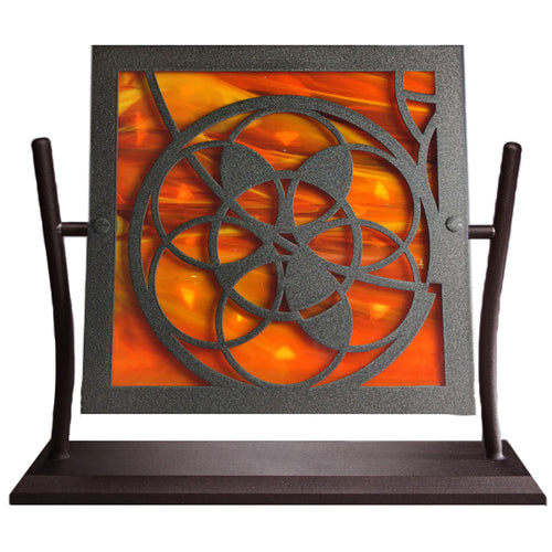 Rose Window (in bronze with orange)