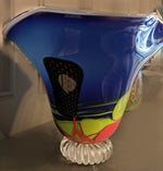 Multicolored Glass Fluted Bowl #3